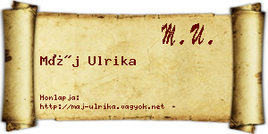 Máj Ulrika névjegykártya